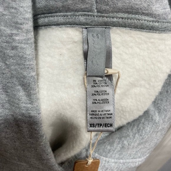 NEW! SKIMS Oversized Cotton Fleece Pullover Hoodie Heather Gray Sz XSmall, Small - Picture 4 of 9